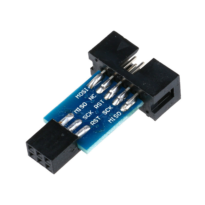 Conector de placa adaptadora para Arduino ISP, convertidor de interfaz AVR AVRISP USBASP estándar STK500, 2 piezas, 10 pines a 6 pines, piezas