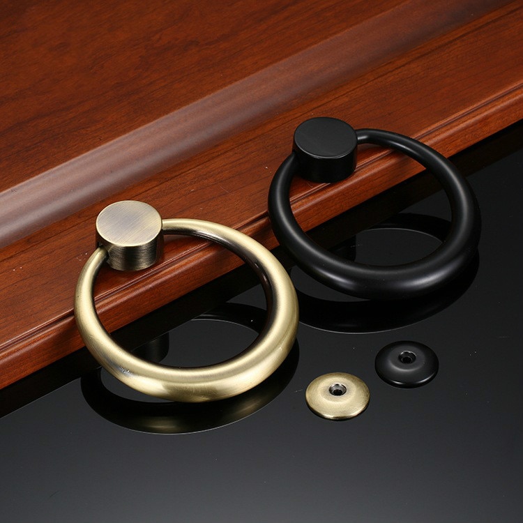 Jd zink legering ring knocker moderne minimalistisk dør sikkerhed grøn bronze dør banke møbler håndtag hardware