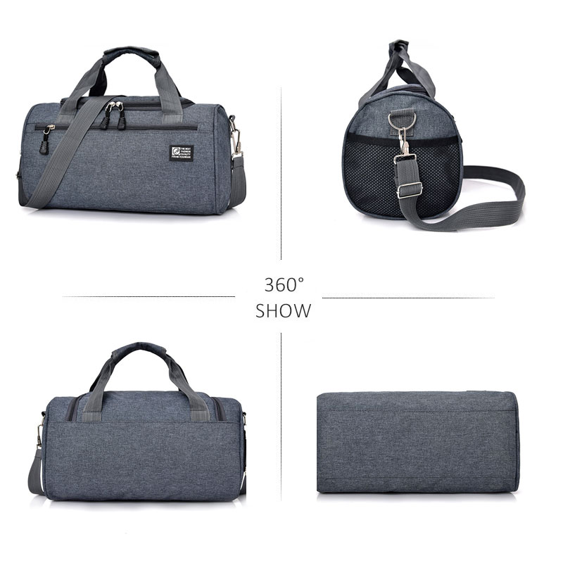 Scione mænd rejse sportstasker let bagage business cylinder håndtaske kvinder udendørs duffel weekend crossbody skuldertaske pakke