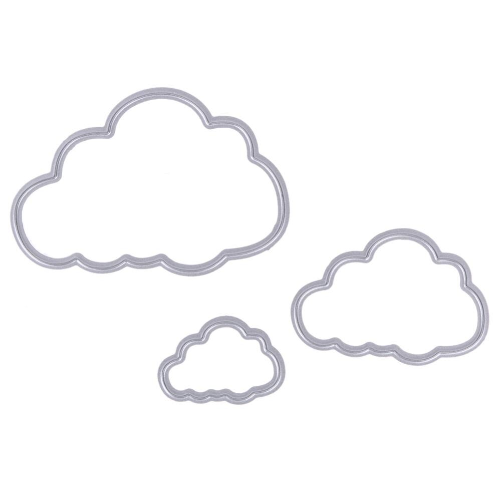 Love Heart Coffee Cup Cutting Die DIY Metal Scrapbooking Craft Embossing Cutting Die Stencil Paper Card Maker Template Cut Dies: Clouds