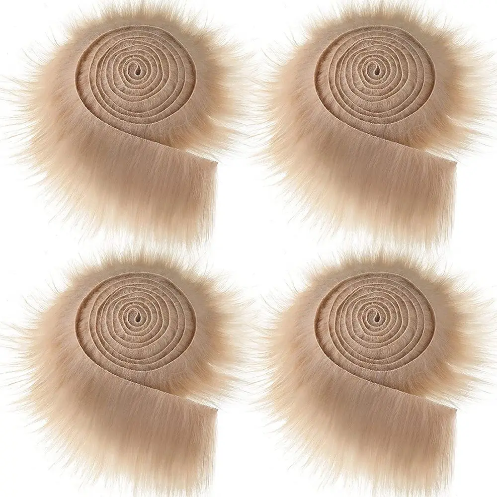 Ruban en Fausse Fourrure de 1.5m, Rouleau de Tissu à Rayures en Peluche, Coupe Moelleuse pour Costume d'Hiver, Artisanat de Bricolage: MULTI