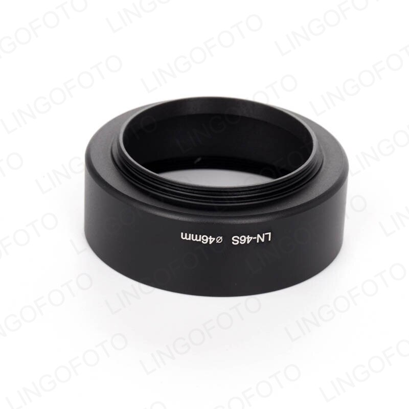 Metal Standard Lens Hood for LN-46S with 43MM Lens Cap for OLYMPUS M.ZUIKO 25mm 17mm f1.8/12mm f2.0