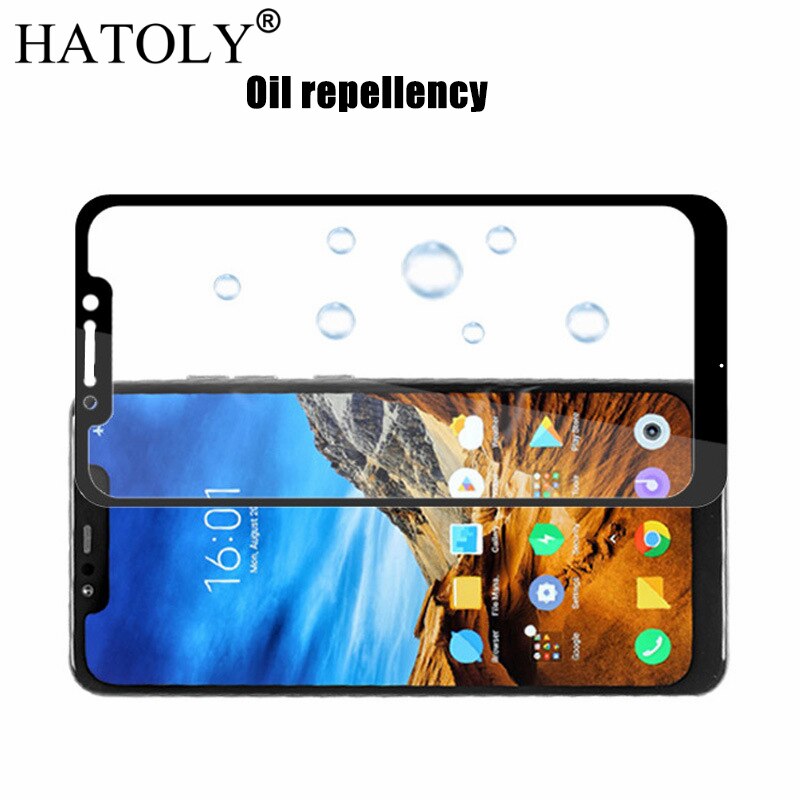 2PCS Gehard Glas Voor Xiaomi Pocophone F1 Screen Protector Xiaomi Little F1 Volledige Cover Xiaomi Pocophone F1 3D Gebogen rand Film