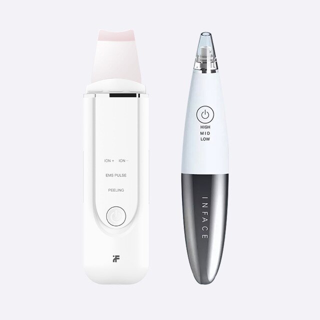 Xiaomi Inface Facial Cleansing Brush Vacuum Blackhead Remover Ultrasonic Ion Cleansing Skin Scrubber