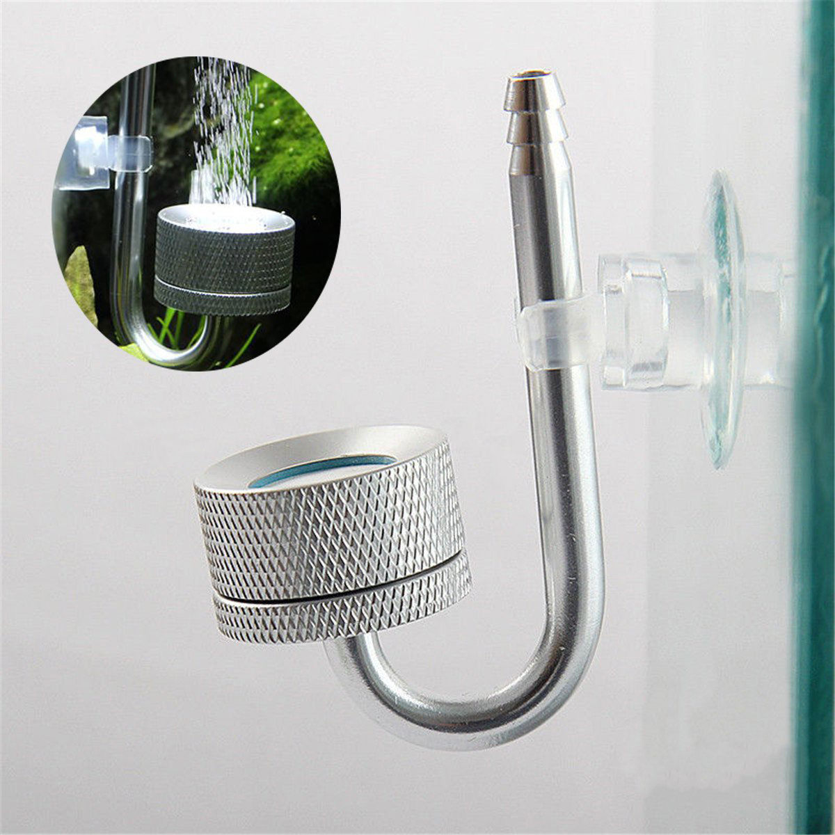 Sett  co2 diffusor forstøver regulator reaktor for akvarium plantemose