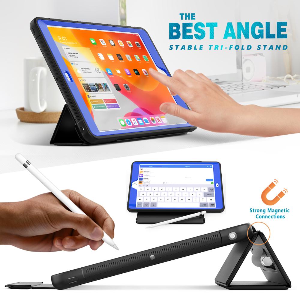 Danycase för ipad 10.2 fodral för ipad 7th generation fodral med pennhållare smart fall auto sömn / vakna för ipad 7 omslag