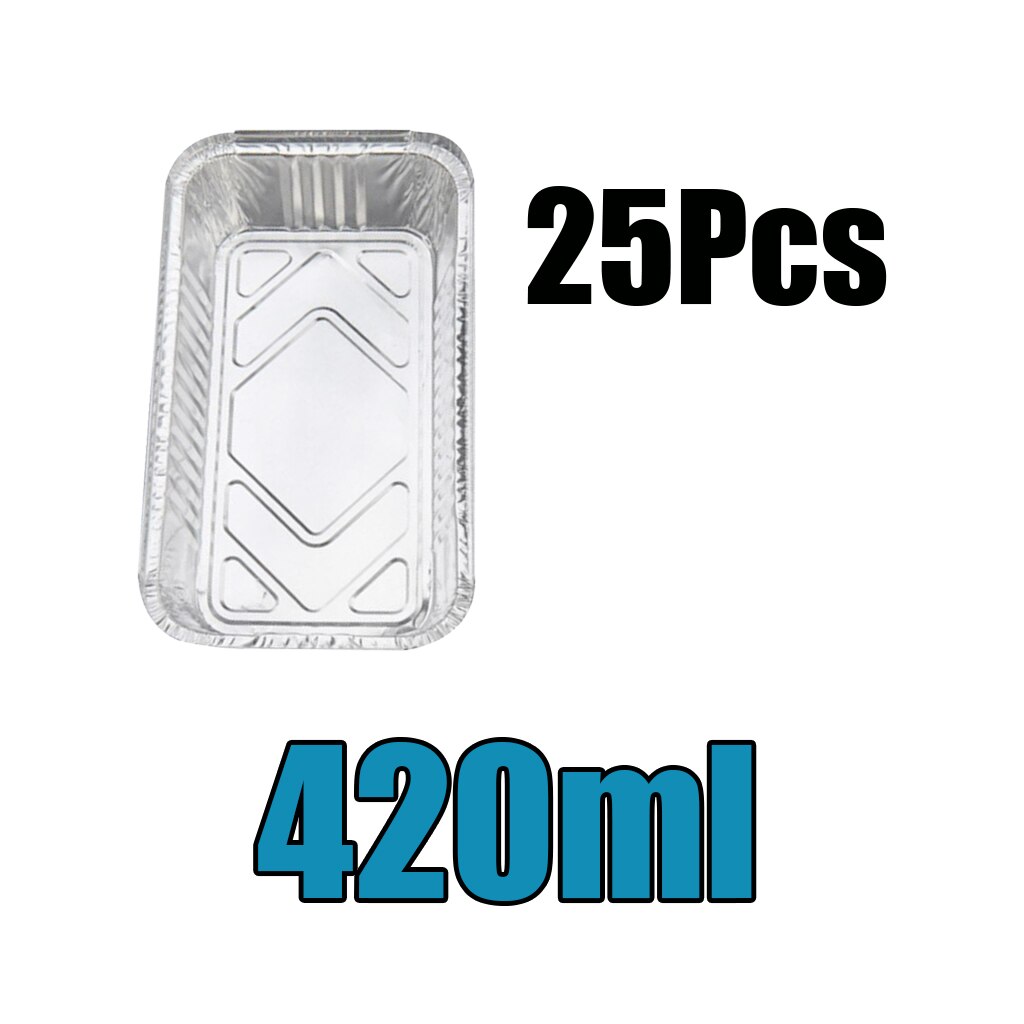 25x engangs tinfolie bagepande takeaway madbeholder grillbakke