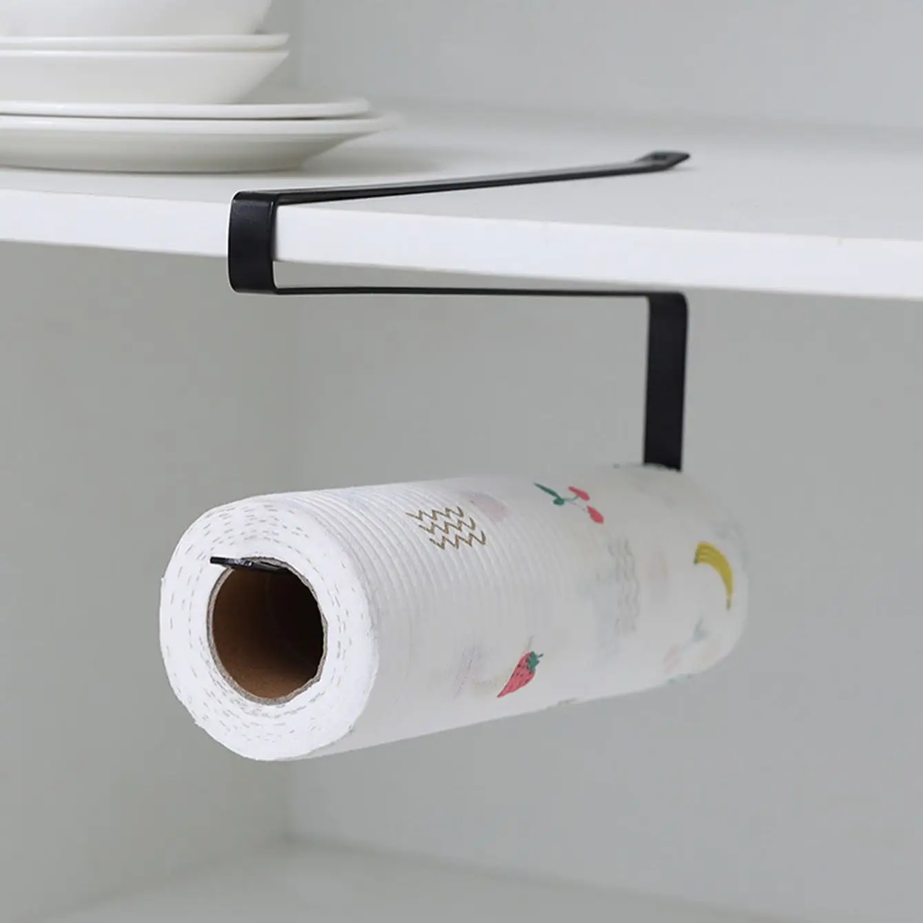 Deurkast Hangend papieren handdoekenrek Gratis ponsen Smeedijzeren kast Partitielaag Opbergrek Rolhouder
