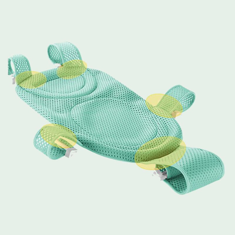Bébé réglable infantile en forme de croix glissant bain Net enfant baignoire douche berceau lit siège Net PP et coton accueil tapis siège