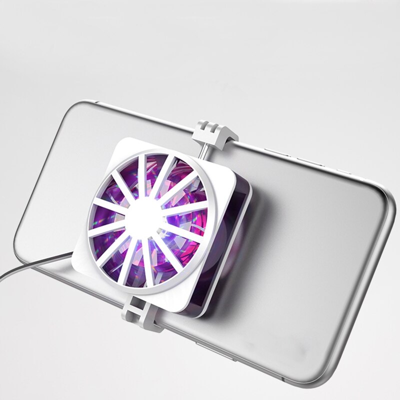 2x handy-kühler, universeller gaming-handy-kühler, tragbarer rgb-lüfterhalter, kühlkörperanker, gaming-kühler