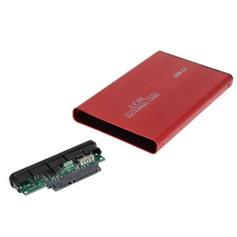 2.5 Inch Hdd Externo Behuizing Case Metalen Externe Opbergdoos Voor Sata Naar Usb 2.0 Hard Drive Disk met Usb Kabel