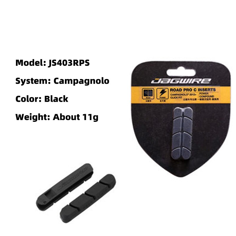 Jagwire Mountain Road Bike Brake Pads CP/SRAM/Shimano System Carbon Rim Ultralight Brake Pad Safety Non-Slip Bicycle Accessories: JS403RPS