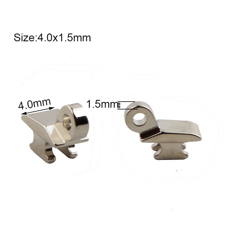 100pcs single hinge for plastic frame,broken front hinge replacement acetate glasses,hinge repair part two teeth glasses hinge: S4.0x1.5mm