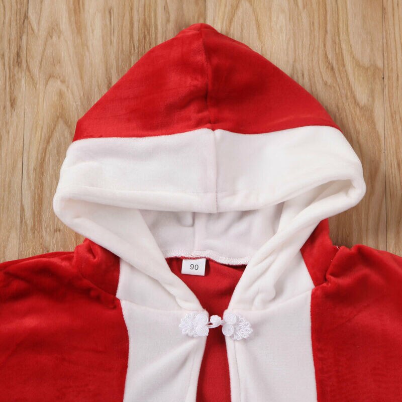 Goocheer Christmas Coat Toddler Kids Baby Fancy Party Cosplay Hoodies Velvet Cloak Xmas Soft Cape Unisex Boys Girl