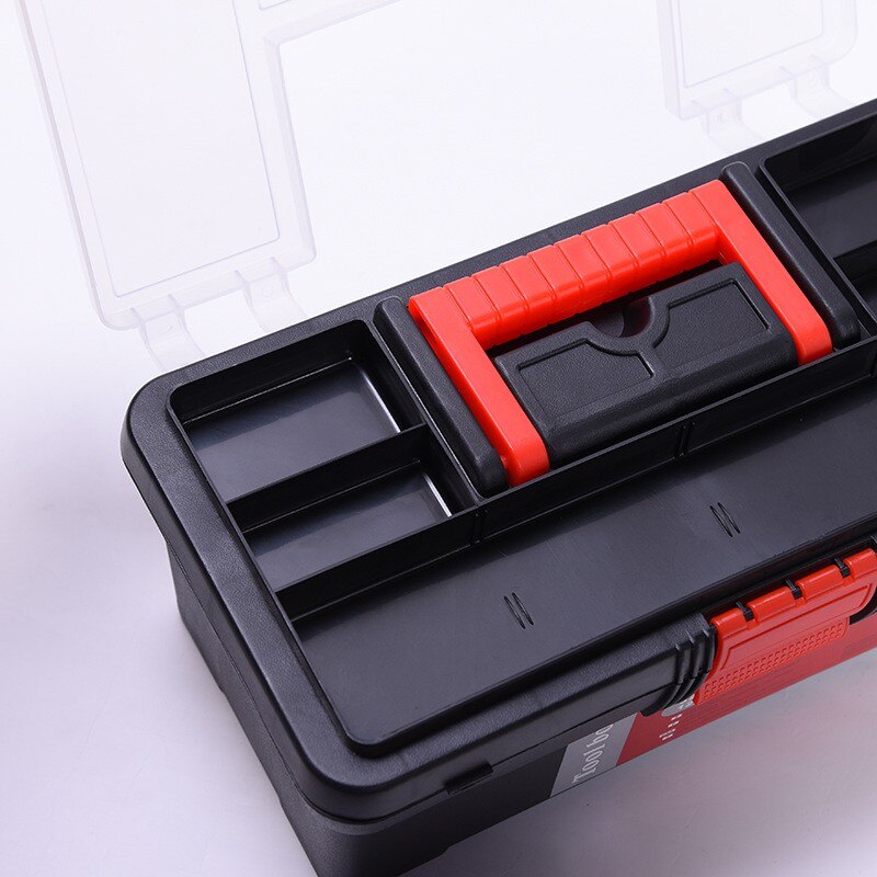 32x18x13cm Home Hardware Toolbox Tool Components plastic Double Layer Storage Box auto repair Electrician Box Suitcase 12.5 inch