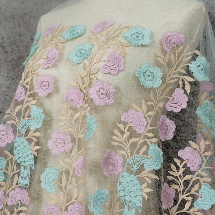 3D borduren zeefdruk borduren stoffen kleding kinderkleding stoffen handgemaakte kant stof