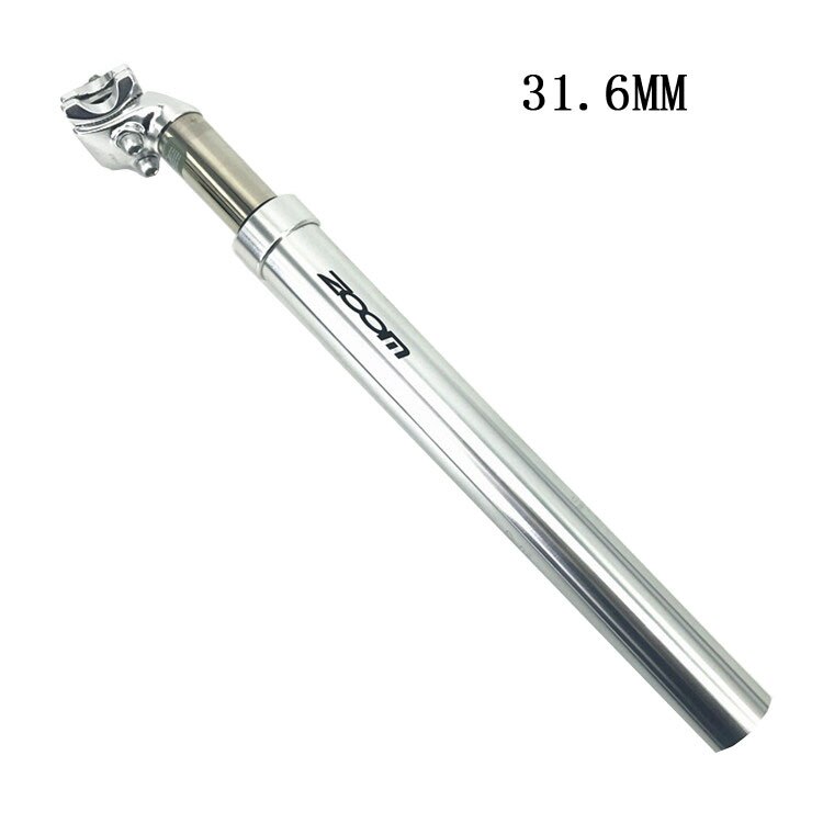 Barra de asiento de aleación de aluminio para bicicleta de montaña con amortiguador de tubo 31,6 27,2: 31.6 Silver