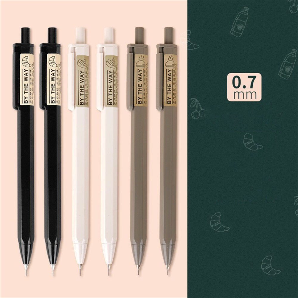0.5/0.7mm Mechanical Pencil Automatic Press Pen HB Lead Sketch Drawing Pencil Students Writing School Stationery Pencil for Kids: 1pc Random 0.7mm