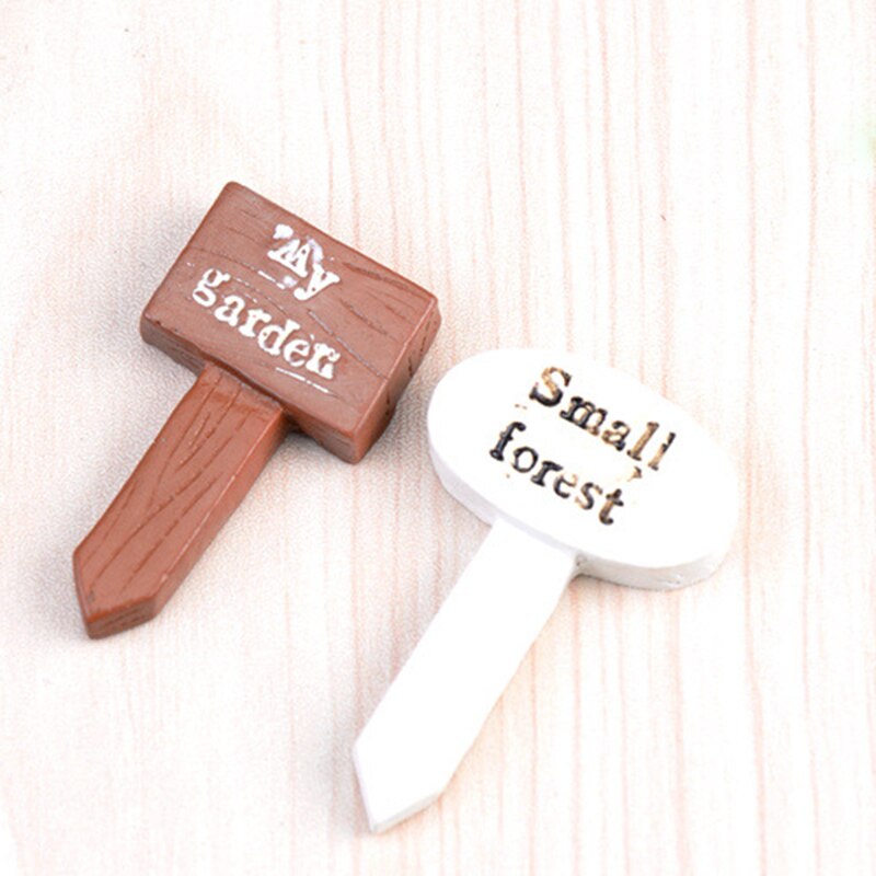 Dekoracja zewnętrzna mikro leśny przewodnik znak mini ogród krajobraz miniaturowe ozdoby DIY dekoracje BJStore