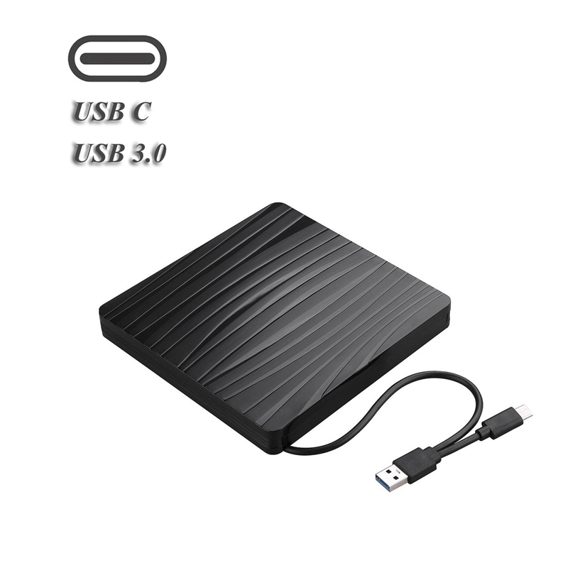 External CD DVD Drive USB 3.0 Portable DVD CD RW Optical Drive Burner CD ROM Player Recorder Writer Compatible with Mac/Windows