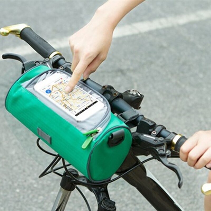 Grote fietstassen stuur voorbuis waterdichte fiets telefoon tas touchscreen tas voor student vrouwen meisje accessoires fietsen