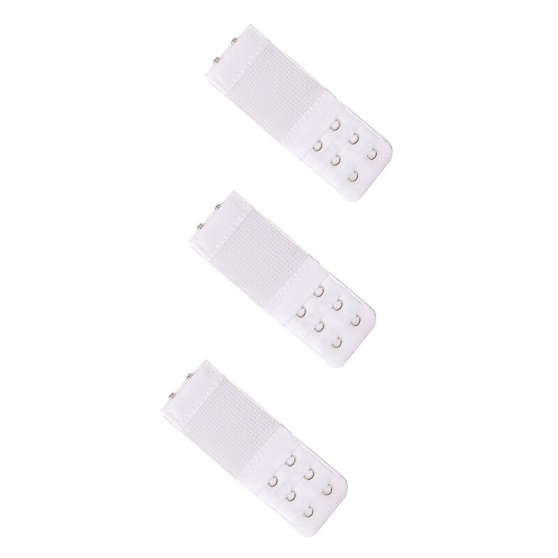 5Pcs Bra Extender Elastic 2 / 3 Hook Soft Bra Extension Strap Adjustable Underwear Strapless Intimates Accessories akcesoria: B-3-3PCS