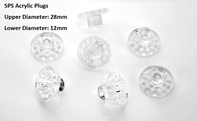 SPS Phyto Plus Coral Frag Stand Bracket for Live Coral Propagation in Marine Aquarium Fish Tank: 5pcs Acrylic Plugs