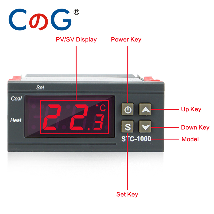 CG STC-1000 12V 24V 220V Digitale Temperatuur Controller Voor Incubator Relais LED 10A Verwarming Cooling Thermoregulator Thermostaat