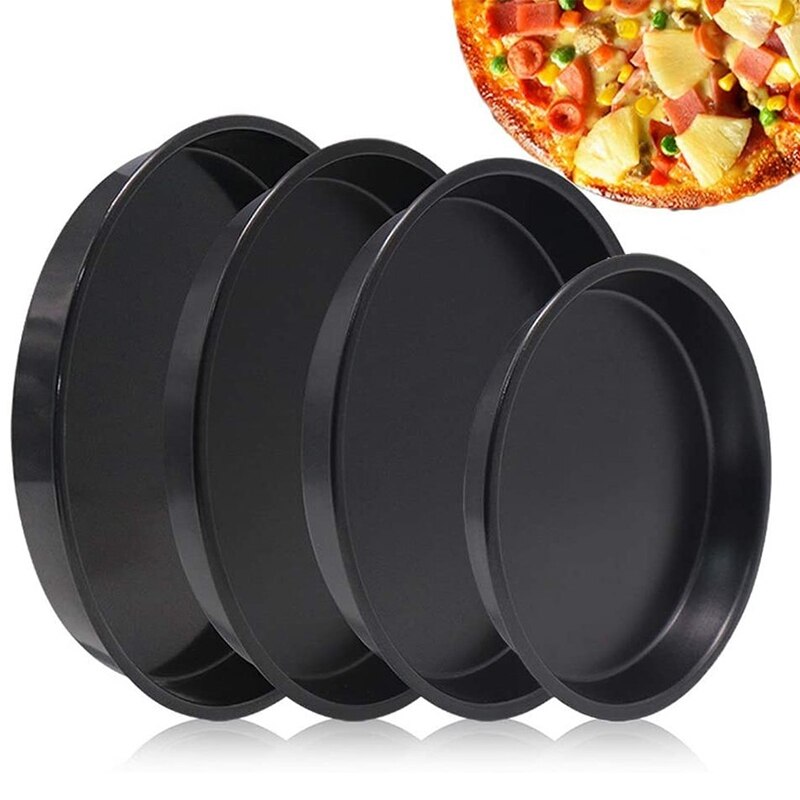 Plateau de cuisson pour Pizza en métal, 6/8/9/10 pouces, rond, adapté à la cuisine domestique, four à pâtisserie, outils de cuisson, assiette à dîner