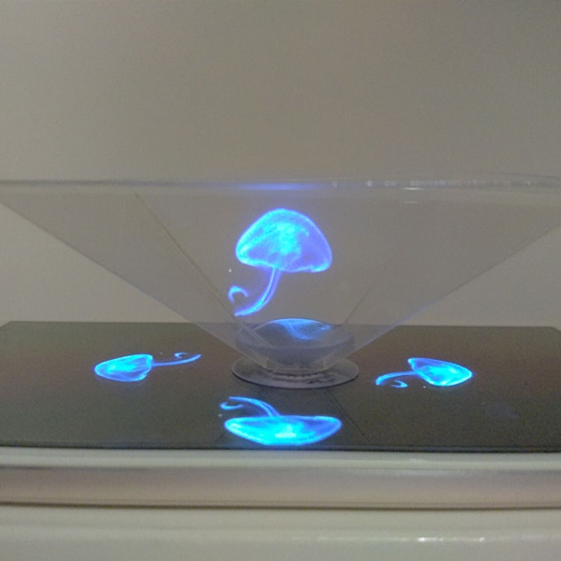1pc Mini 3D Projector Phone Holder Hologram Pyramid Display Video Stand Universal Material Mobile Phone Accessories