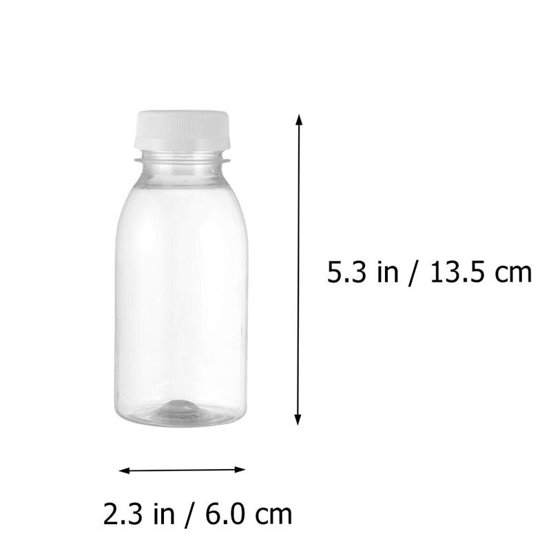 12Pcs 250Ml Transparante Plastic Water Flessen Lege Melk Yoghurt Drank Opslag Flessen Sap Potten Drinkbeker: Default Title