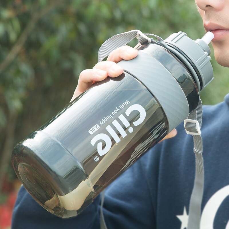 1000ml BPA Free Sport Drinking Water Bottle with Straw 1L 2L 3L Plastic Water Drinking Bottle for Water