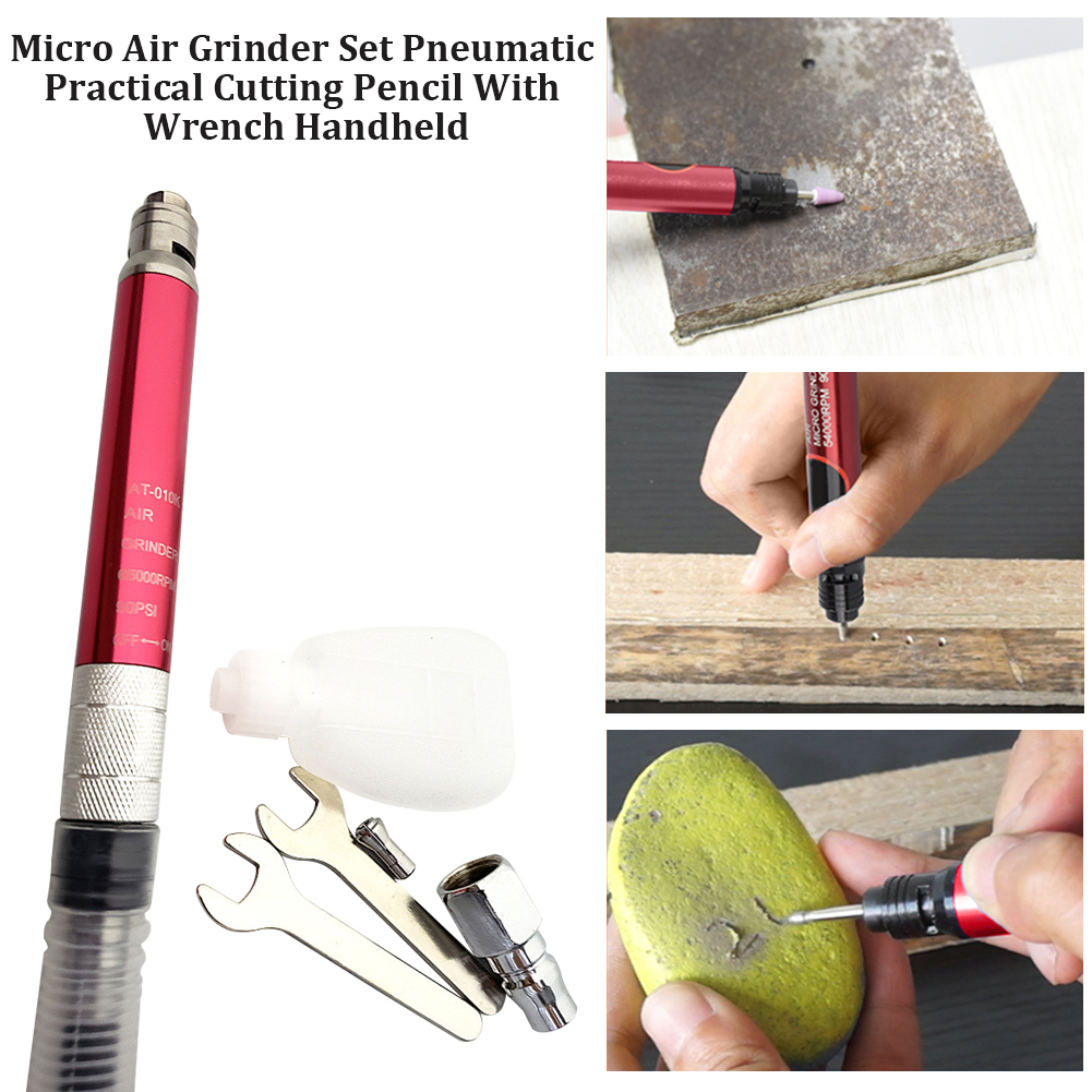 Handheld Micro Air Grinder Set Polijsten Met Wrench Snijden Potlood Graveren Mini Slijpen Pneumatische Professionele Praktische