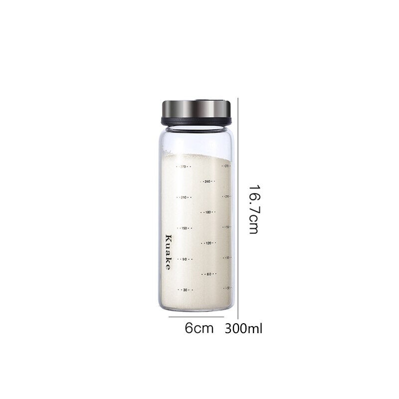 High borosilicate kitchen glass seasoning jar sauce vinegar salt condiment airtight bottle pepper spice shaker with rotating lid: set 2