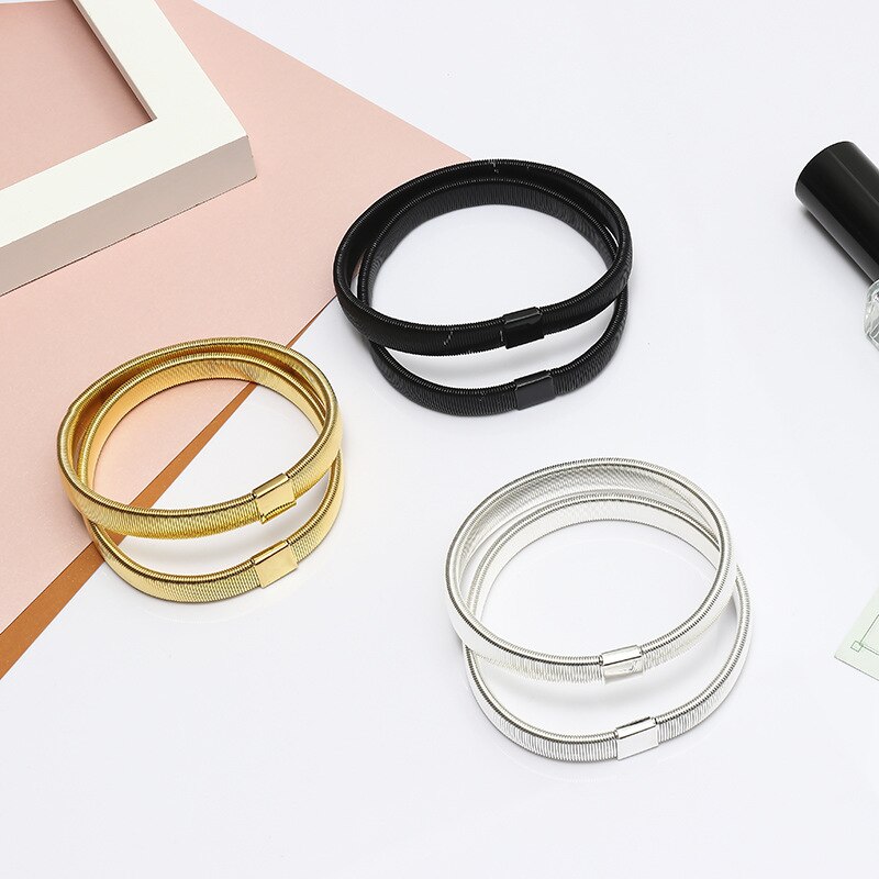 1Pc Unisex Stretchy Metal Sleeve Garters Mens Elasticated Arm Band Shirt Sleeve Holder Bartender Sleeve Non-Slip Cuff