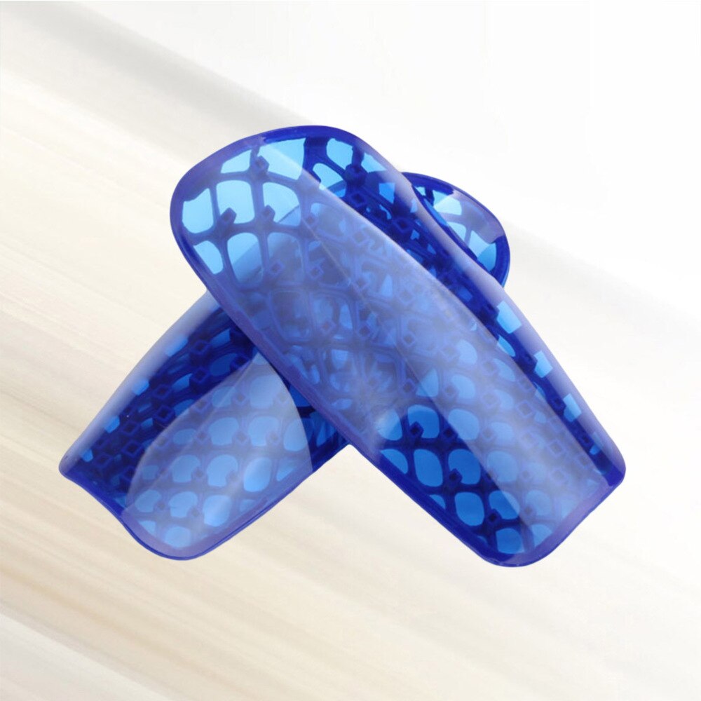 1 paar Leichte Atmungsaktive Fußball Kalb Protector Hohl Sport Getriebe Fußball Ausrüstung für Erwachsene (Blau)
