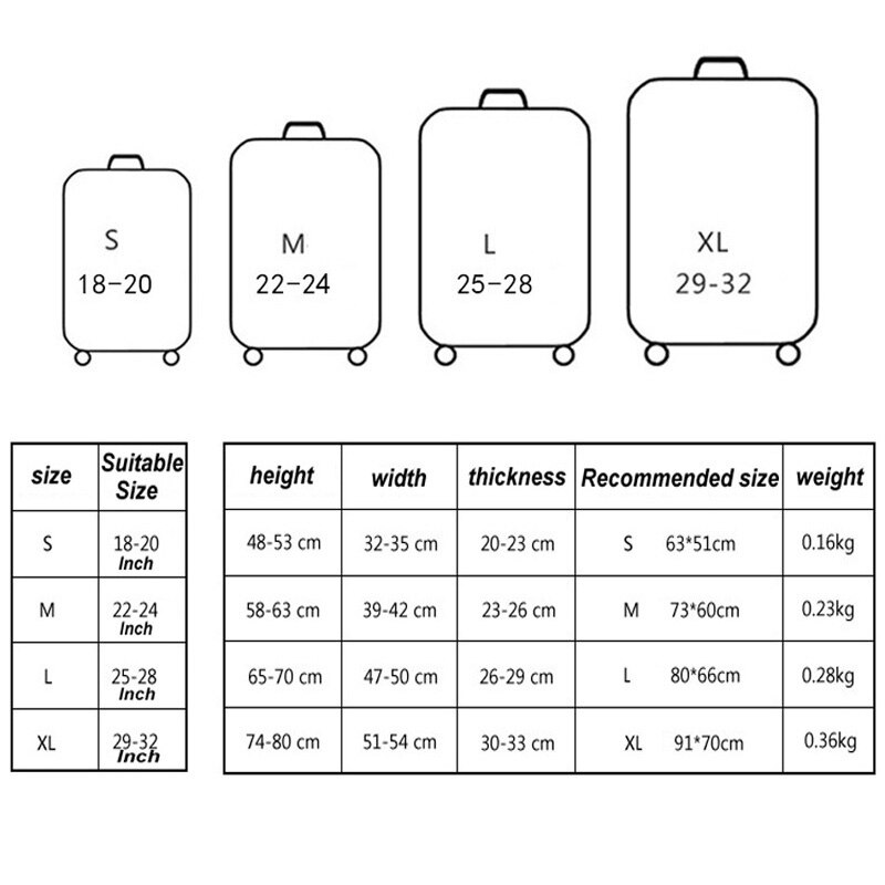 HMUNII-funda protectora para maleta equipaje elástico, cubierta antipolvo de novedosa, aplicable a 24 pulgadas, accesorios de viaje multifunción