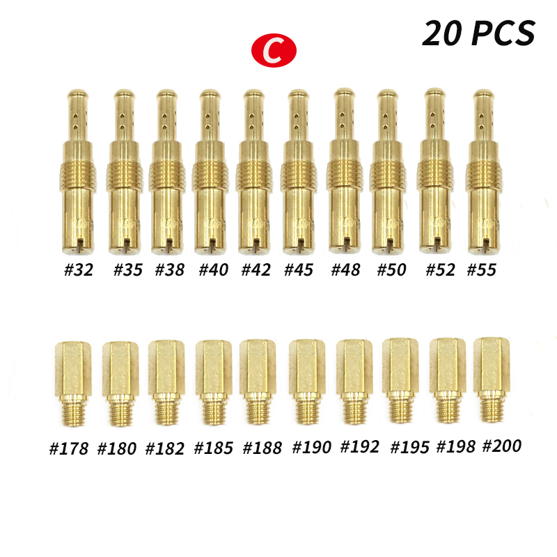 Motorcycle Carburetor Main Jets Slow Pilot Jets Kit for PWK Keihin OKO PWM CVK FCR Carbs Carburetter Set Injectors Nozzle: Lavender