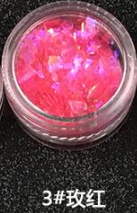 5g uregelmessige glitter godteri papir paljetter gjør-det-selv harpiks håndverk smykker dekor 21 farger tilgjengelig is mylar shell papir flak paillette: 3 rose rosa