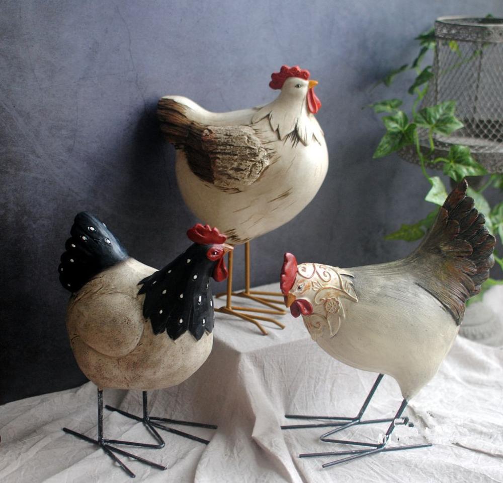 Résine poule jardin animaux décoration extérieure Vintage Style français