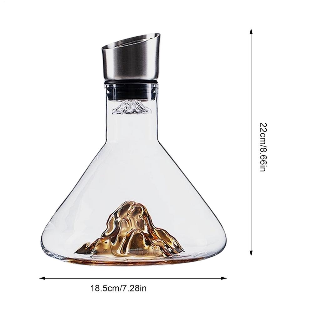 Decantador de vinho aerador embutido, jarra de vinho tinto, decantador de vidro de cristal soprado à mão, acessórios de vinho, decantadores 1500ml: Branco
