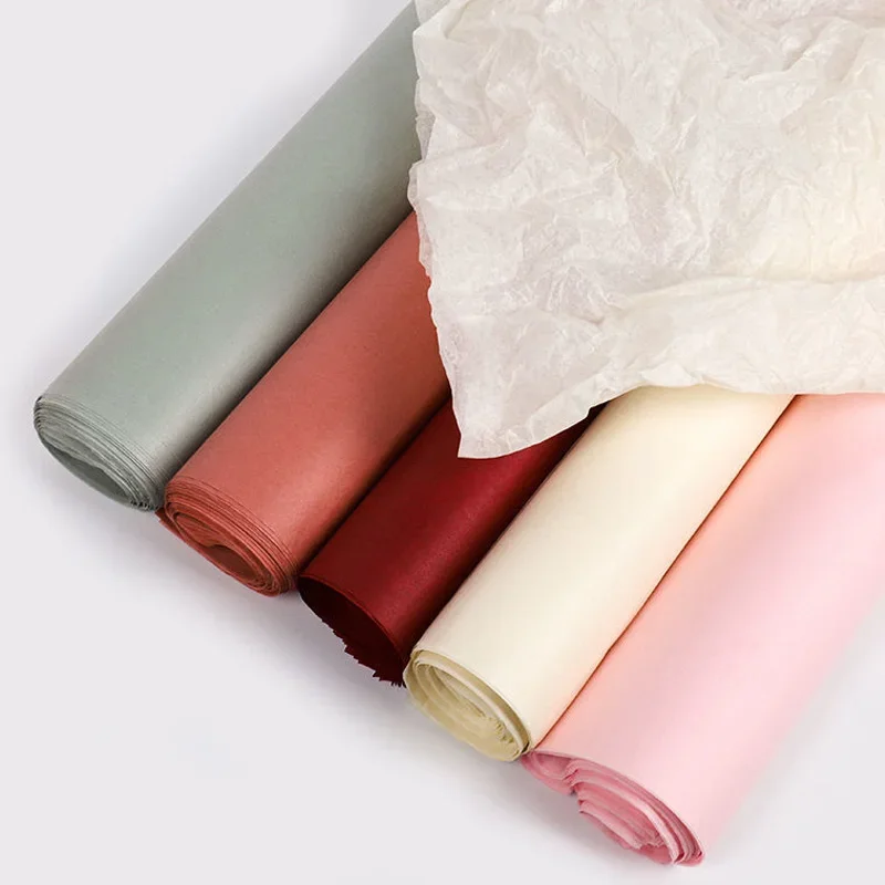 10 Uds. De papel para envolver flores de 50x66cm, ramo de flores, papel para manualidades DIY, suministros de embalaje de para de boda, cumpleaños, Baby Shower