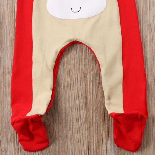 Xmas Deer Infant Baby Boy Girl Long Sleeve Cartoon Jumpsuit Romper Clothes Outfit 0-18M