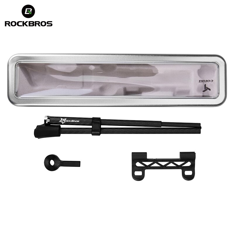ROCKBROS-pata de cabra para bicicleta de montaña, soporte de fibra de carbono/aleación de aluminio, accesorios de bicicleta de ciclismo