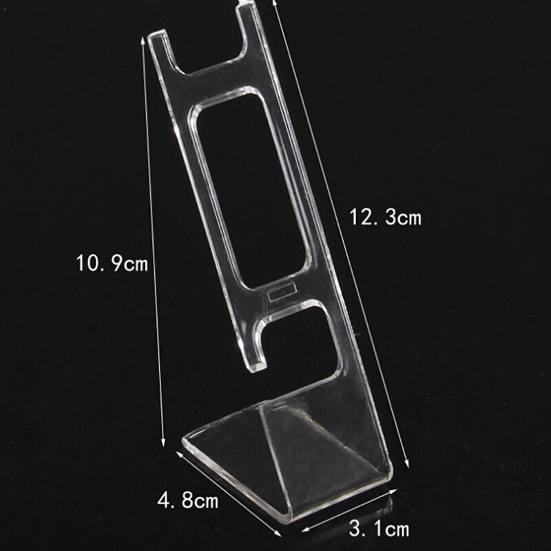 de estante de plástico, estante de exhibición General, caja de almacenamiento portátil para reloj, caja de soporte para presentación de joyería: Transparent