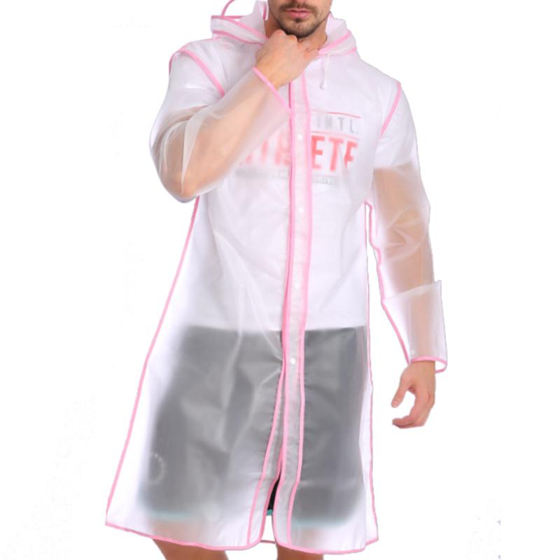 Himiss utomhus transparent lång regnrock vattentät regnkläder för vandring promenader utomhus eva wrap poncho