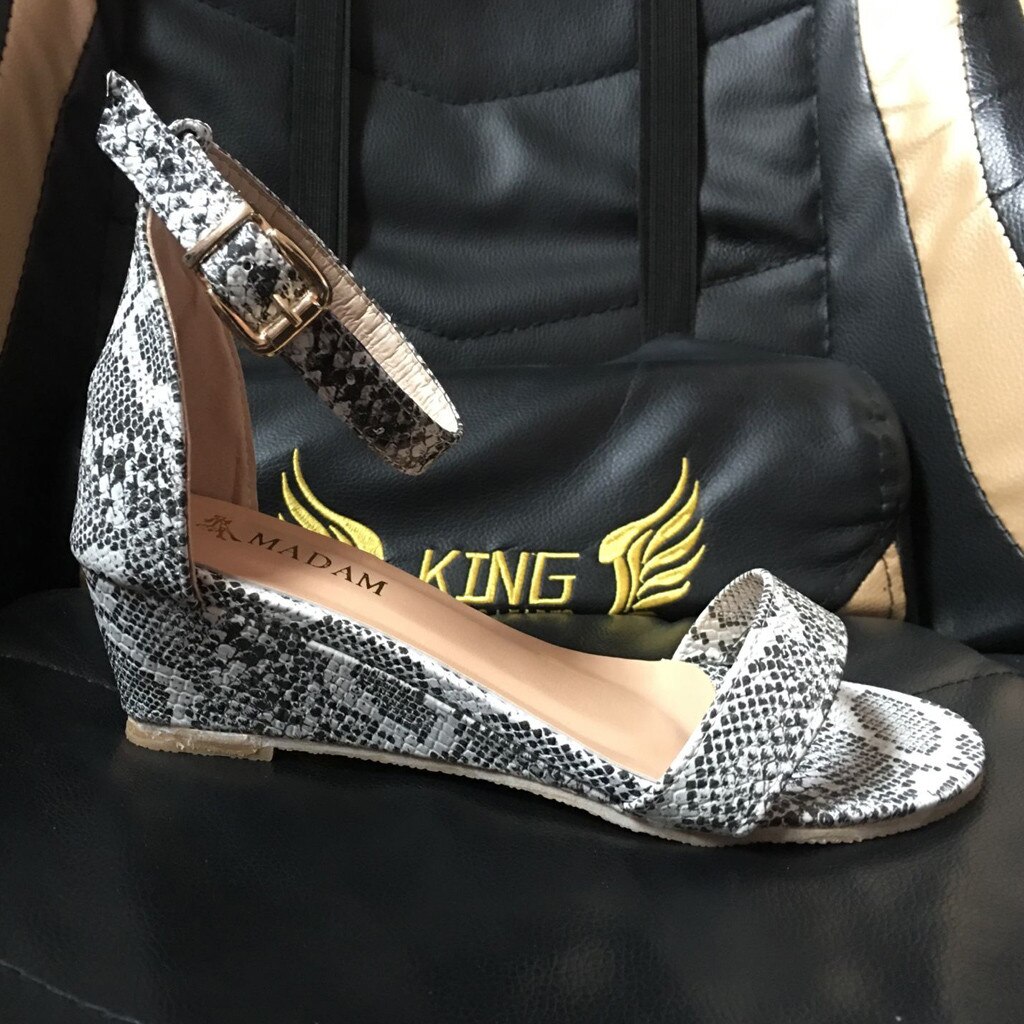 Sagace Zomer Luipaard Sandalen Met Hakken Vrouwelijke Sandalen Mode Toevallige Vrouwen Snake Schoenen Wiggen Sandalen Schoenen Voor Vrouwen