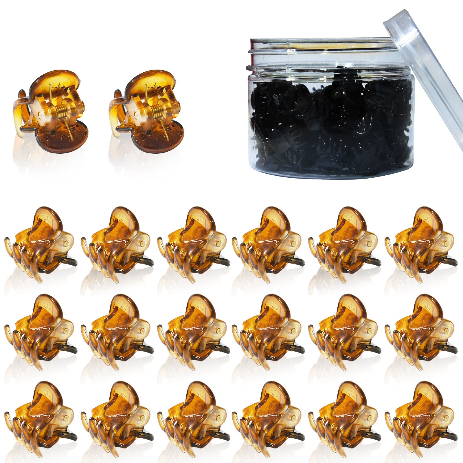 mini włosy pazury małe szczypce klamra 0.59 cal spinki robić włosów dla kobiet 48szt.-Pakiet: CL220106-C