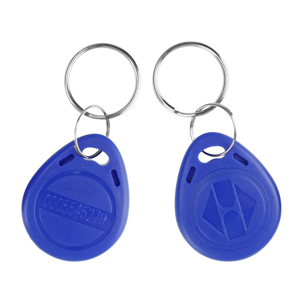 100 stk 125 khz rfid nøgleringe adgangskontrol kort rfid nøglesender til dør adgangskontrol system  tk4100/em4100 em token tags blå