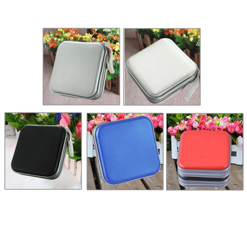 40 Uds. Capacidad disco CD DVD tamaño monedero organizador de almacenamiento CD estuche DVD bolsa de transporte soporte álbum caja bolsa de transporte bolsa con cremallera